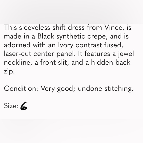 Vince Modern/Classic style, shift laser cut LBD dress! Black/ivory! Size 6 - Picture 10 of 16